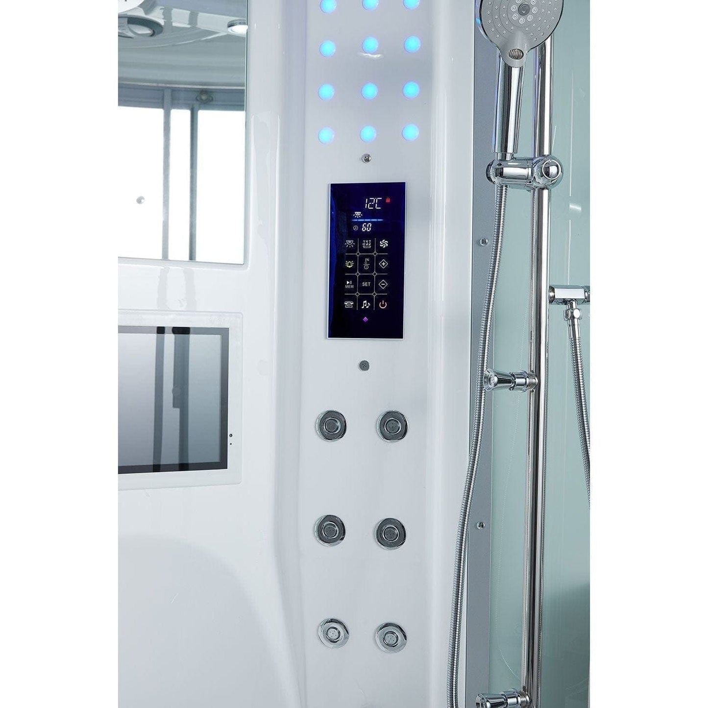 maya bath Platinum Superior Steam Shower - White