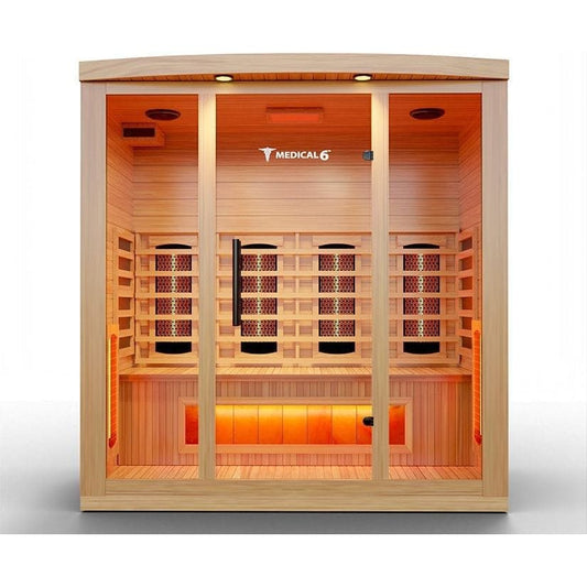 Medical Saunas Medical 6 Infrared Sauna (4 Person) - Red Light Therapy Included