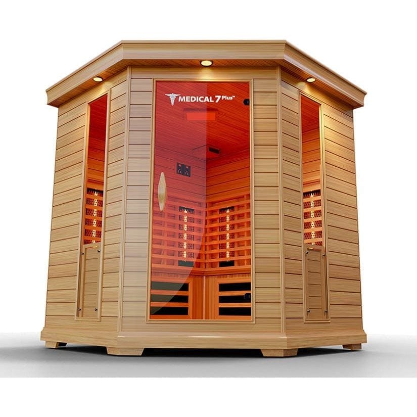 Medical Saunas Medical 7 Infrared Sauna Corner Unit - Red Light Therapy Included