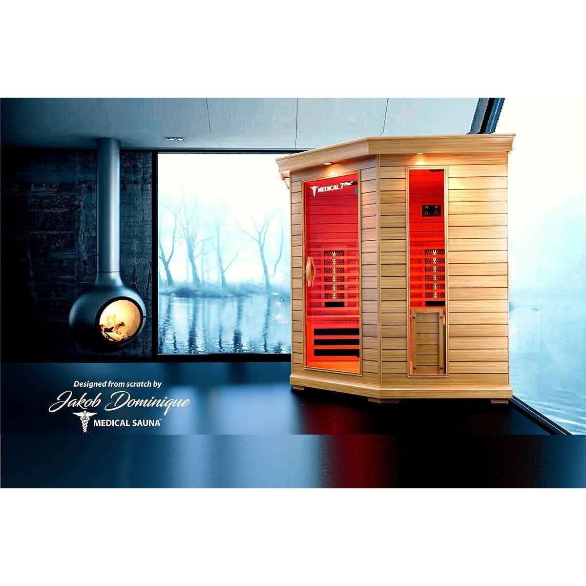 Medical Saunas Medical 7 Infrared Sauna Corner Unit - Red Light Therapy Included