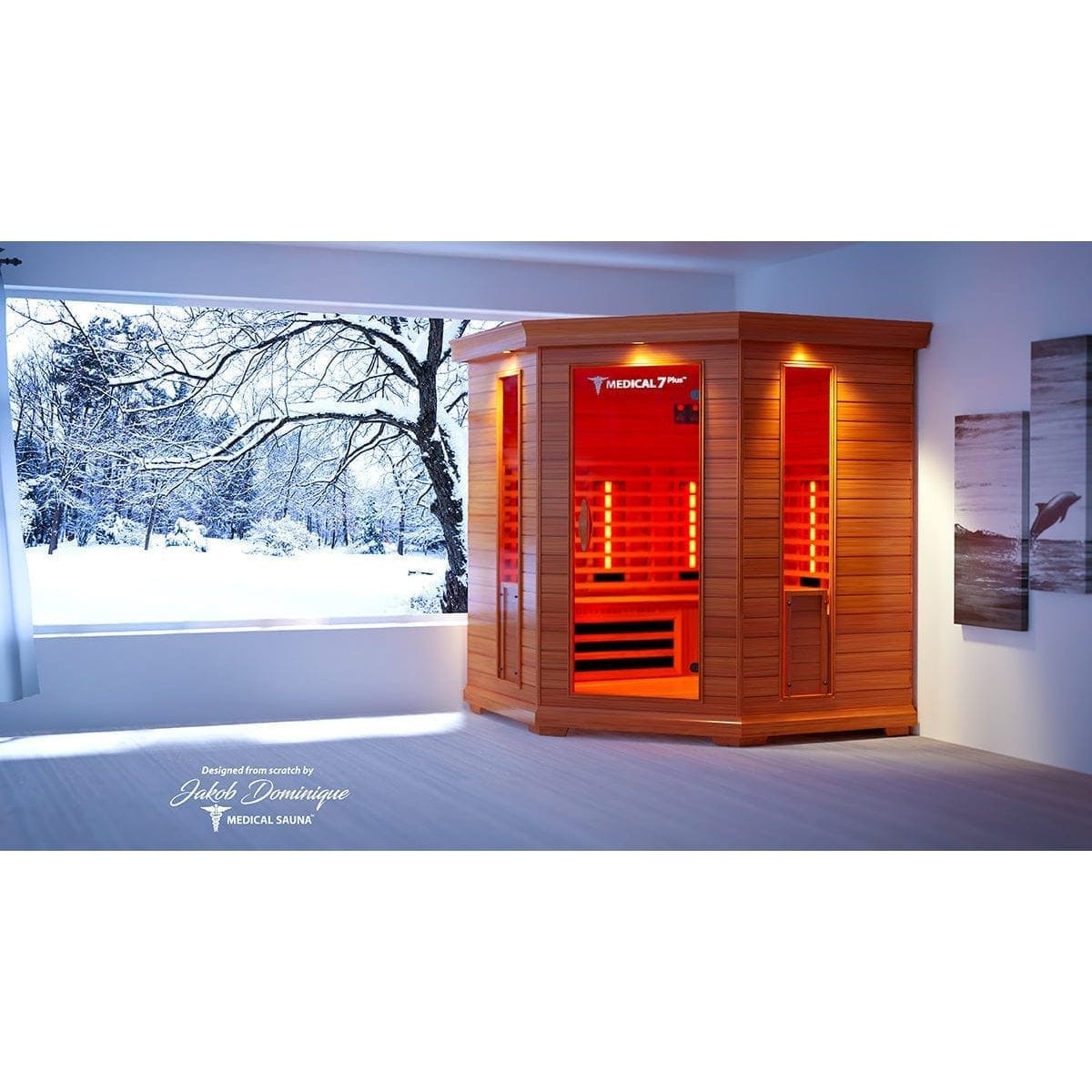 Medical Saunas Medical 7 Infrared Sauna Corner Unit - Red Light Therapy Included