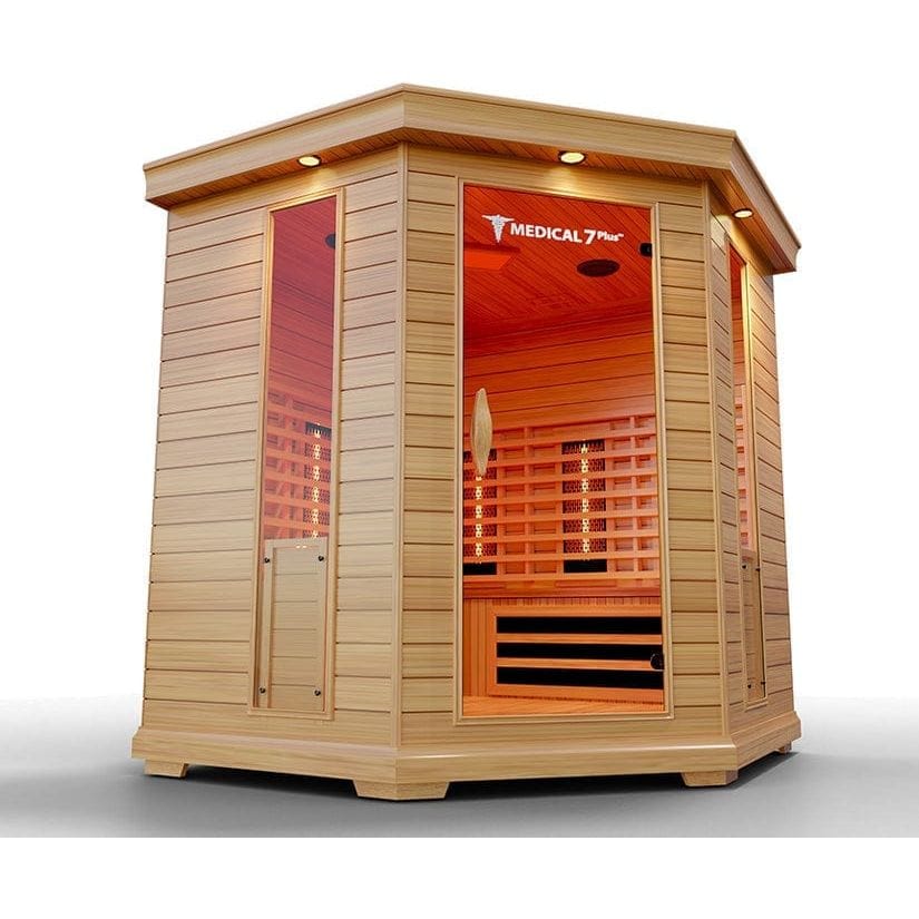 Medical Saunas Medical 7 Infrared Sauna Corner Unit - Red Light Therapy Included