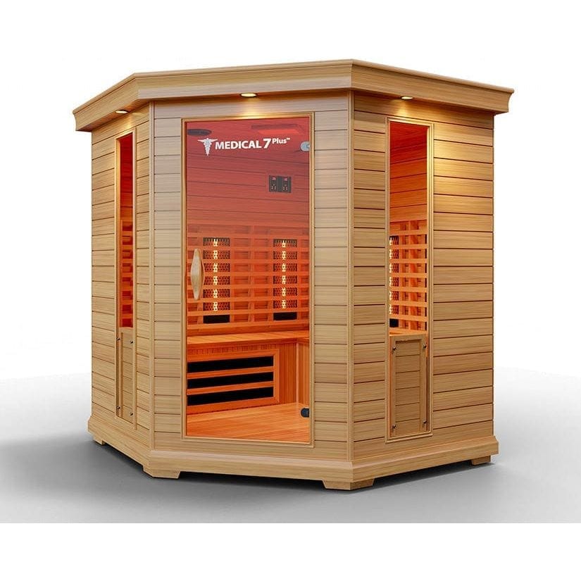 Medical Saunas Medical 7 Infrared Sauna Corner Unit - Red Light Therapy Included