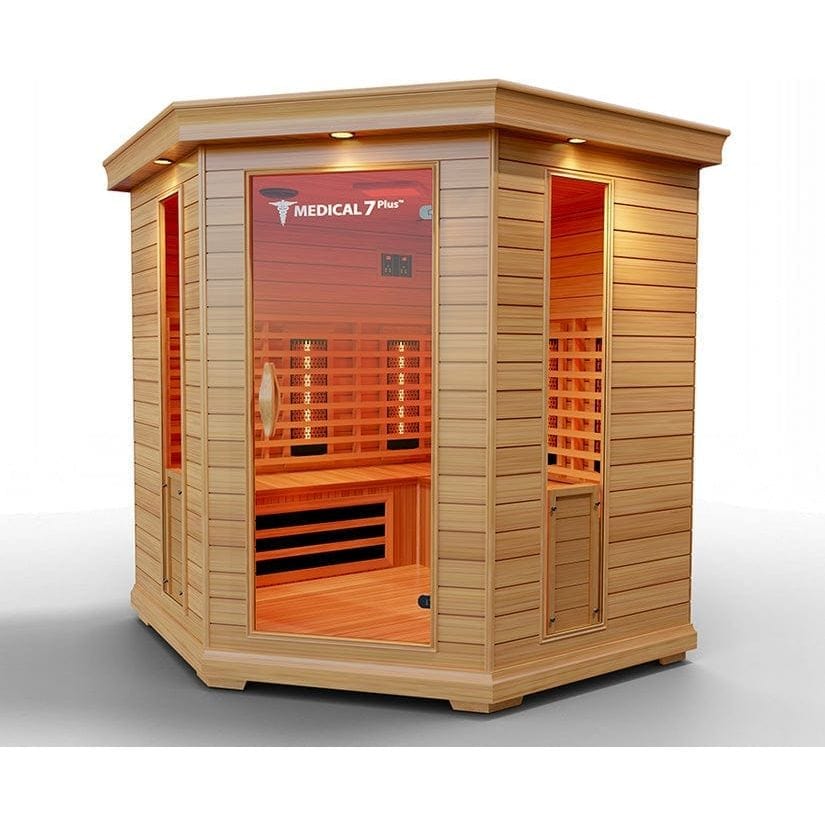 Medical Saunas Medical 7 Infrared Sauna Corner Unit - Red Light Therapy Included