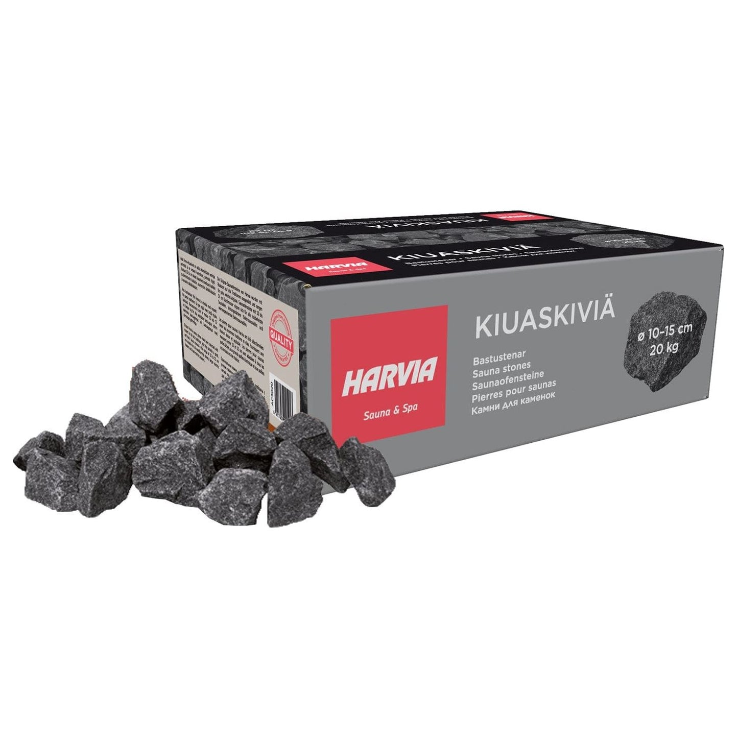Sauna Wellness Shop Harvia, 2 boxes of 5-10/ 0-10cm stones *Not Sold Separately